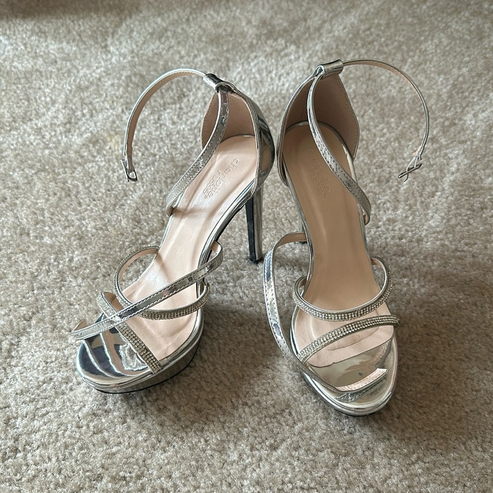 Silver Charolette Russe size 7 heels